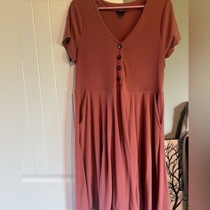 Torrid Ribbed Knit dress in Warm Rust